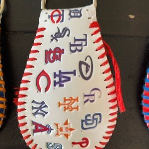 MLB Logo Baseball Keychain